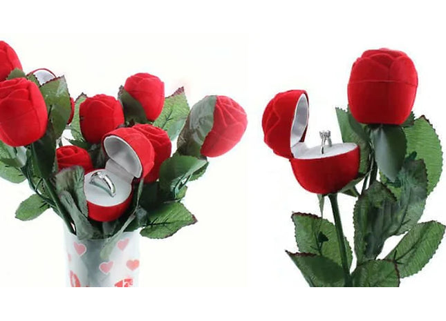 Roses with Ring Gift Box