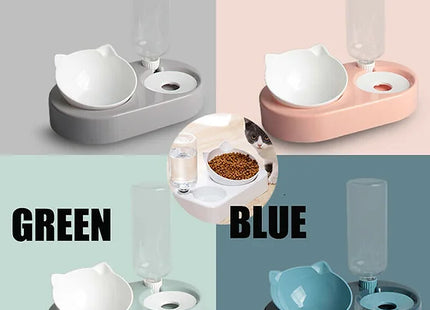 2-in-1 Cat Bowl Water Dispenser