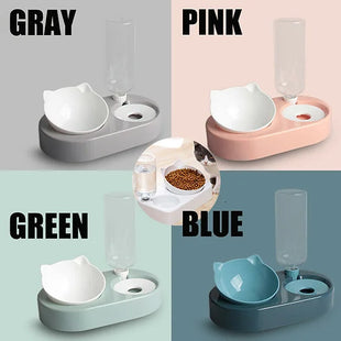 2-in-1 Cat Bowl Water Dispenser