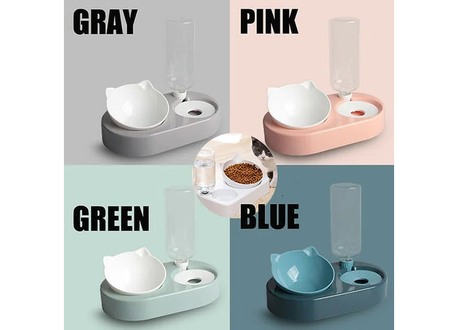 2-in-1 Cat Bowl Water Dispenser