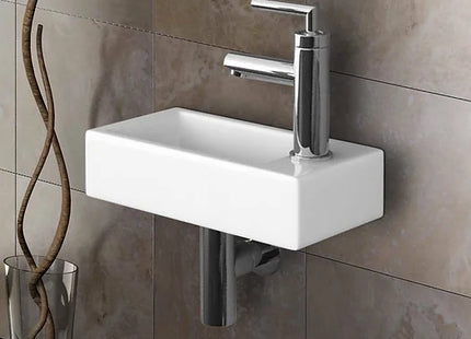White Designed Cloakroom Hand Wash Basin