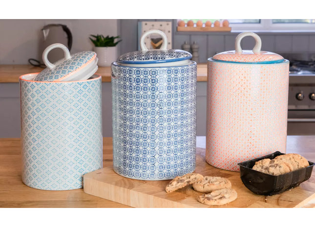 Nicola Spring Hand-Printed Porcelain Cookie Jars