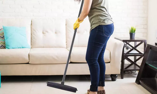 Extendable Rubber Broom with Scratch-Free Bristles
