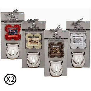 2 x Ceramic Oil Burners & 8 x Scented Wax Melts