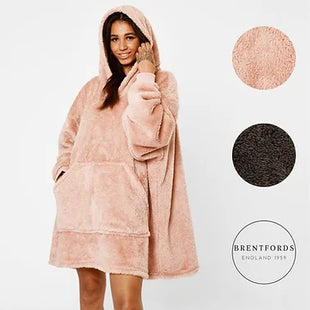 Brentfords Teddy Fleece Hoodie Blanket