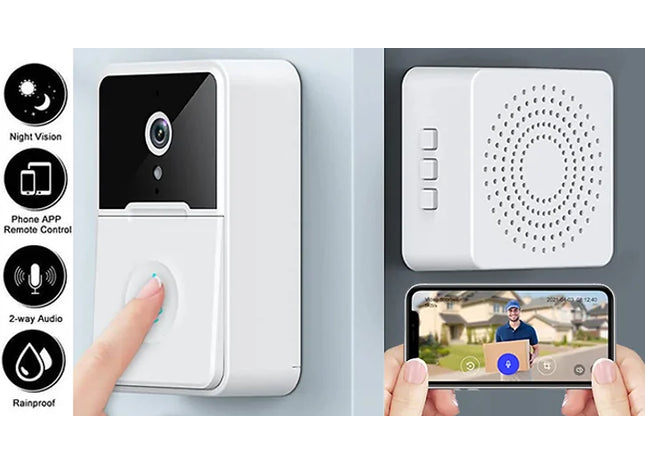 Wireless Night Vision Doorbell with Chime