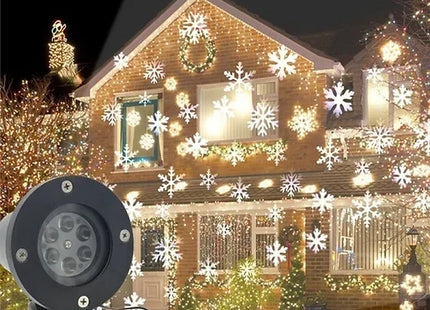 Indoor/Outdoor 4LED Snowflake Projector Light