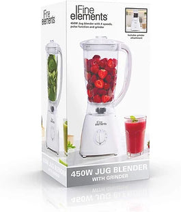 Fine Elements Jug Blender with Coffee Grinder Attachment