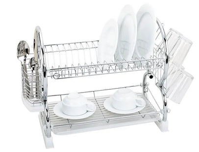 2 Tier Chrome Dish Drainer