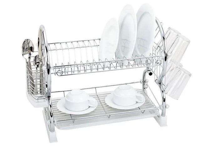 2 Tier Chrome Dish Drainer