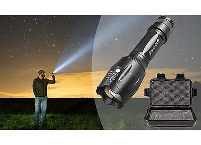 8000LM Police LED Tactical Flashlight