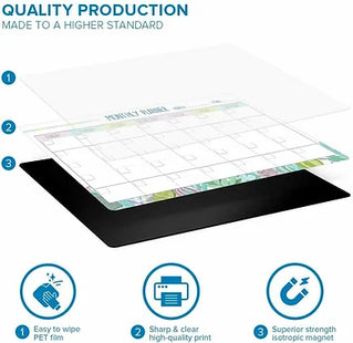 Erasable Magnetic Monthly Planner Whiteboard
