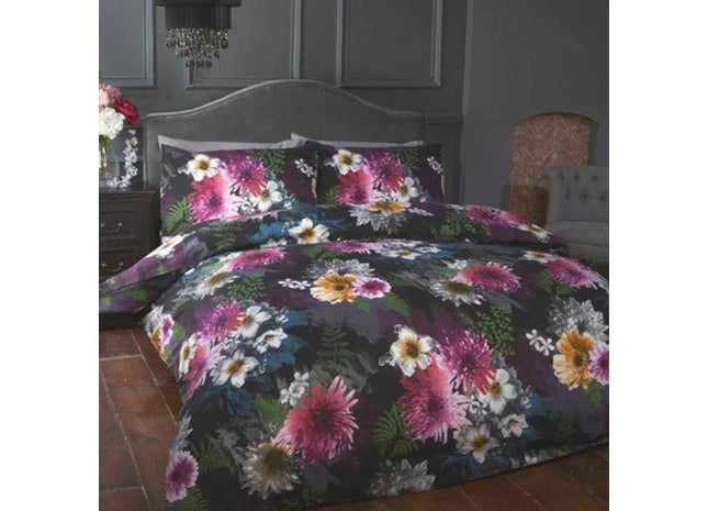 MIDNIGHT GARDEN BLACK DUVET SET