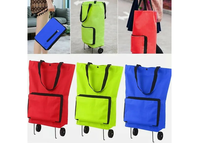 Lightweight Foldable Shopping Trolley - 3 Colours