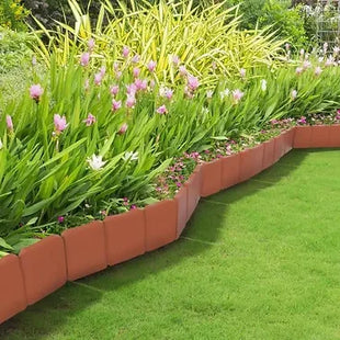 Garden Lawn Cobbled Stone Effect Plastic Edging