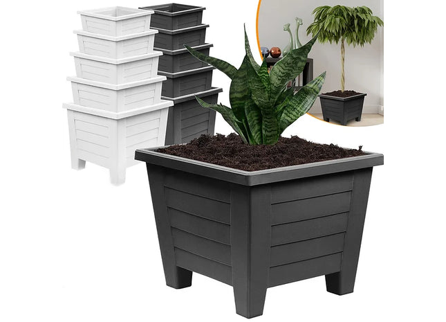 Large Plastic Flower Plant Square Pots