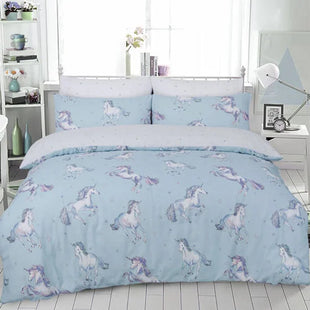 Paintly Duck Egg Reversible Duvet Set