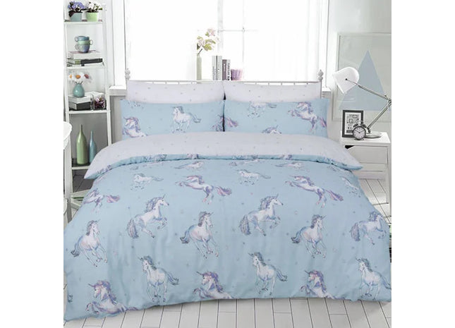 Paintly Duck Egg Reversible Duvet Set