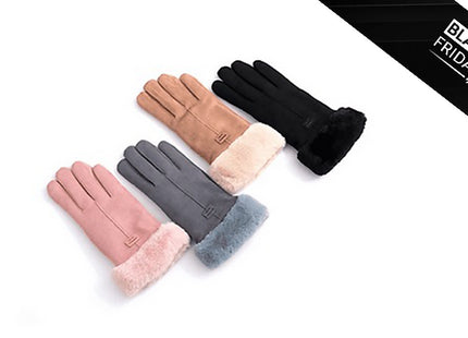 Windproof Sherpa Lined Winter Gloves