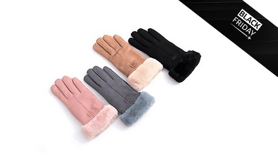 Windproof Sherpa Lined Winter Gloves