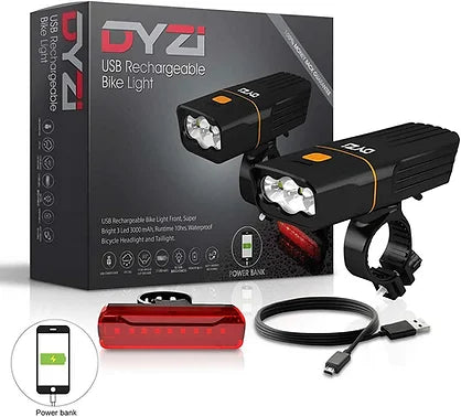 FULLY RECHARGEABLE BICYCLE / SUPER BRIGHT BIKE LIGHTS