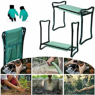 Foldable Garden Kneeler W/Gloves