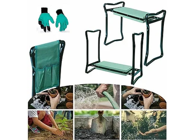 Foldable Garden Kneeler W/Gloves