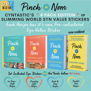 Slimming World Syn Value STICKERS FOR 4x PINCH OF NOM BOOKS