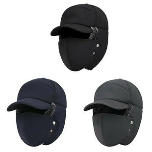 Mens Winter Trapper Trooper Hat with Ear Flap Face Cover