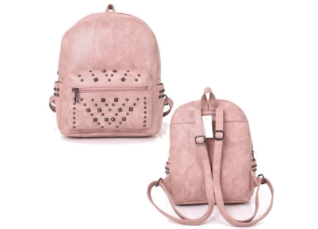 LADIES CARLY STUDDED DESIGN FASHION BACKPACK