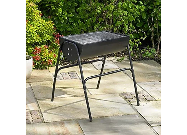 BBQ HALF BARREL BLACK STEEL GRILL