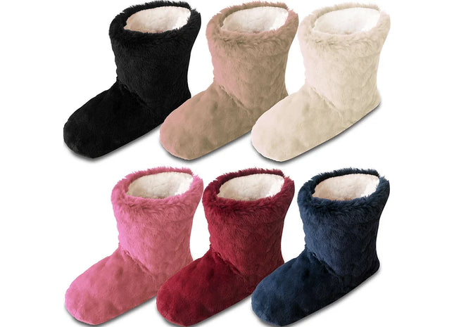 Teddy Fleece Lined Slipper Boots - 4 Colours!