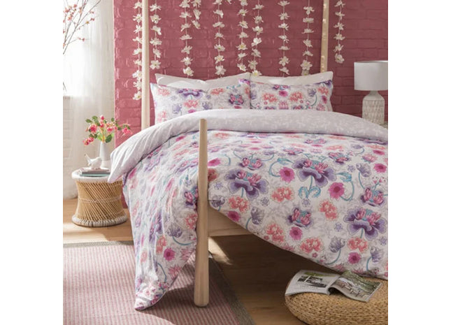 ORIENTAL FLORAL LILAC DUVET SET