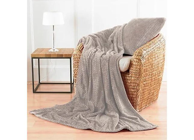 Chevron Design Microfibre Blanket Throws