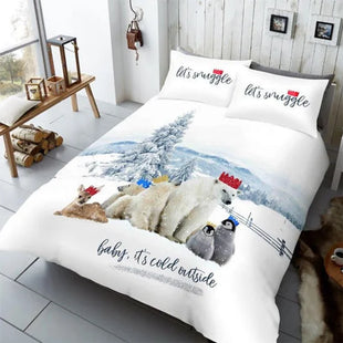 LETS SNUGGLE WINTER CHUMS CHRISTMAS DUVET SET