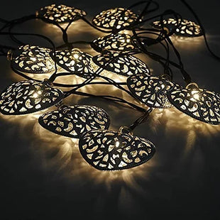 Garden Solar String Lights Hearts