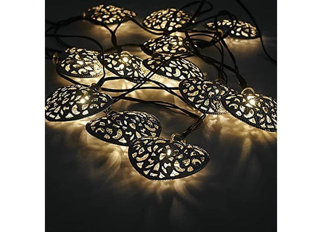 Garden Solar String Lights Hearts