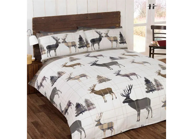 STAG NATURAL BRUSHED COTTON DUVET SET