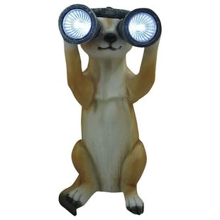 Solar Meerkat With Binoculars