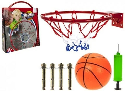 12.75" METAL BASKET BALL HOOP  WITH BALL AND PUMP