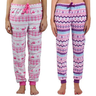 LADIES MICROFLEECE LOUNGE PANTS WITH CUFF