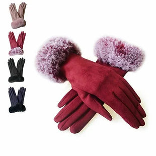 Faux Fur Women's Winter Gloves