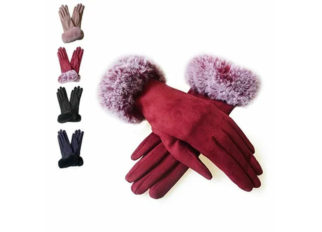 Faux Fur Women's Winter Gloves