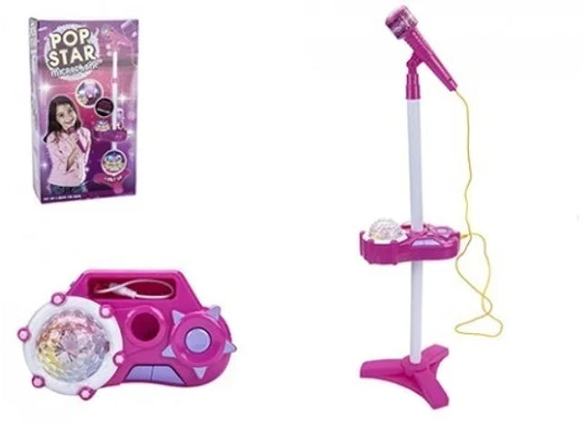 POP STAR MICROPHONE  W/STAND AND J-PLUG