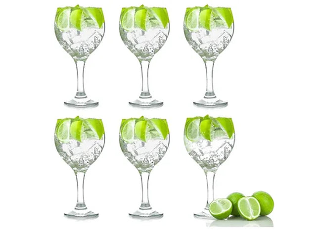 Gin Glasses G&T Balloon Copa Spanish Gin and Tonic Cocktail 645ml x 6