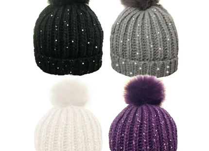 Ladies winter bobble hat