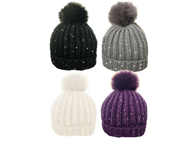 Ladies winter bobble hat