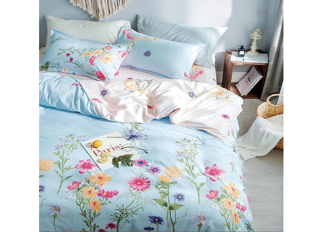 Luxury Paris Botanical Blue Duvet Set