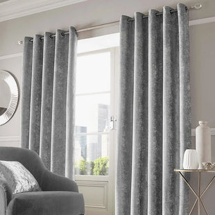 Thermal Velvet Crushed Blackout Eyelet Curtains