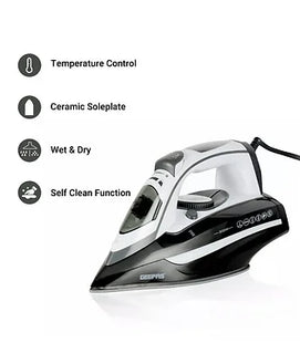 Geepas Steam Iron Ceramic Soleplate